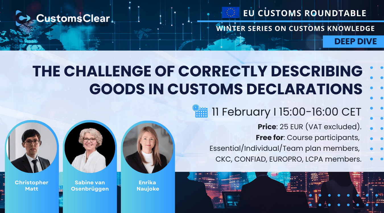 The challenge of correctly describing goods in customs declarations