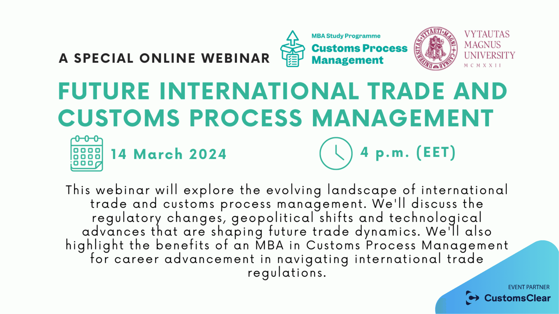 Future international trade and customs process management
