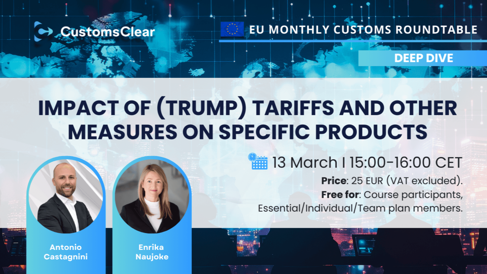 EU roundtable: impact of (Trump) tariffs and other measures on specific products