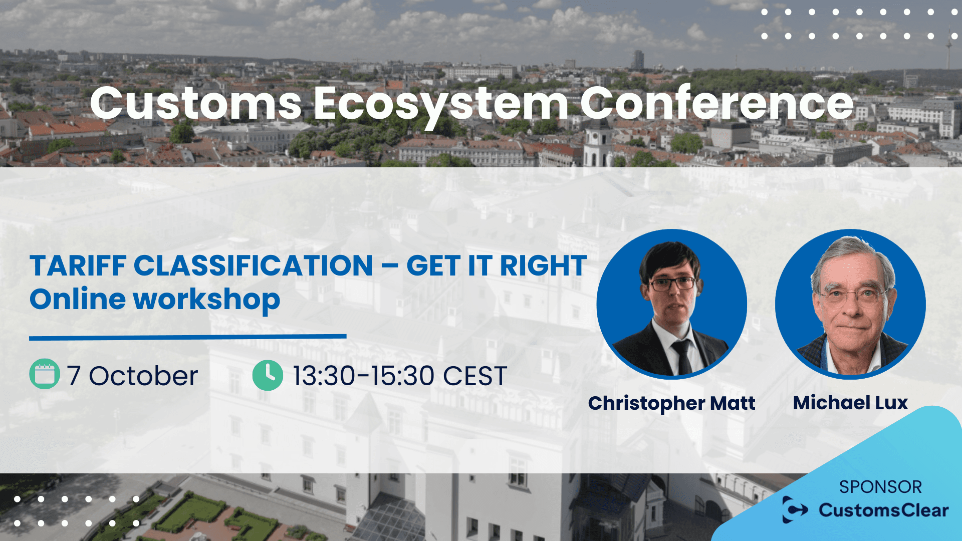 Online workshop: Tariff classification - get it right