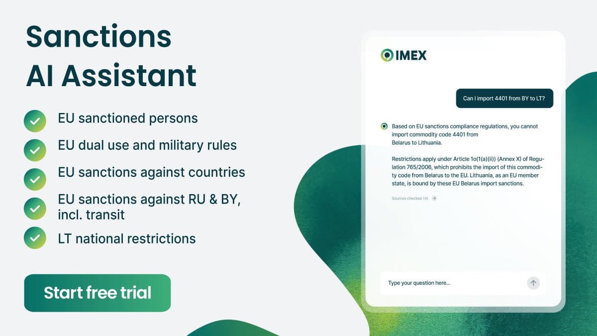 Sanctions AI assistant: complimentary 2-weeks access