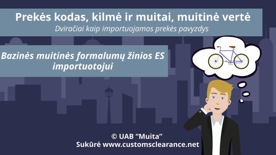 Bazinės žinios: prekės kodas, kilmė ir muitai, muitinė vertė