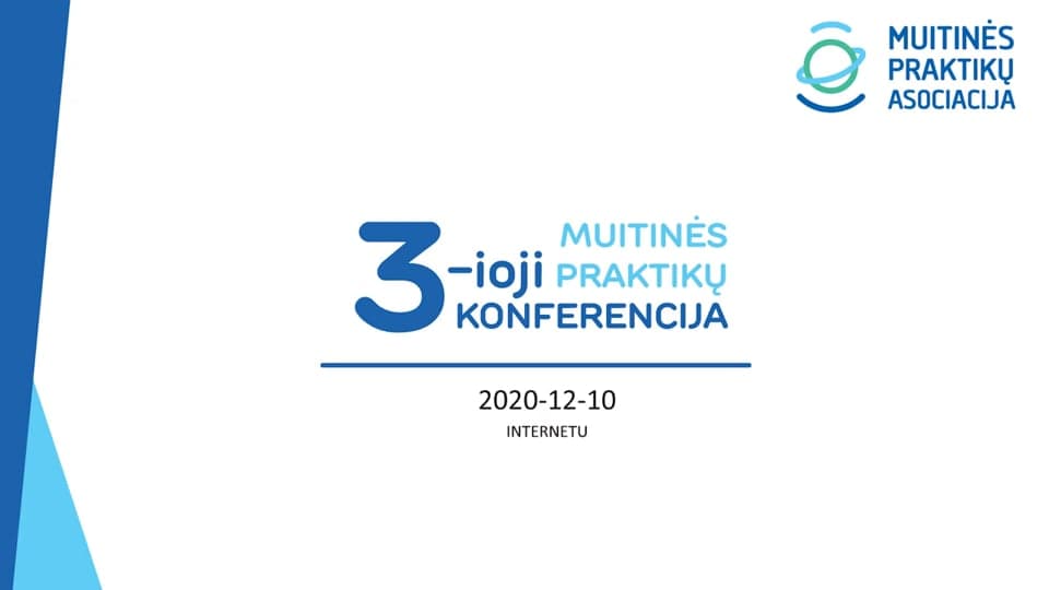 3-ioji Muitinės praktikų konferencija 2020-12-12