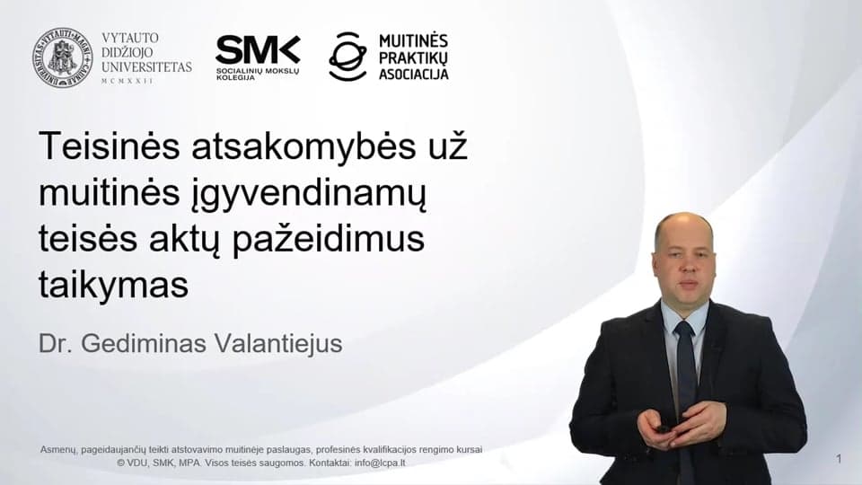 Atstovui muitinėje taikoma administracinė atsakomybė