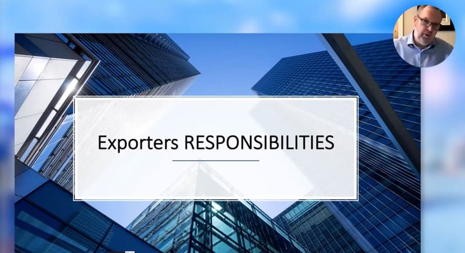 Basics of exporting: processes, responsibilities of the exporter