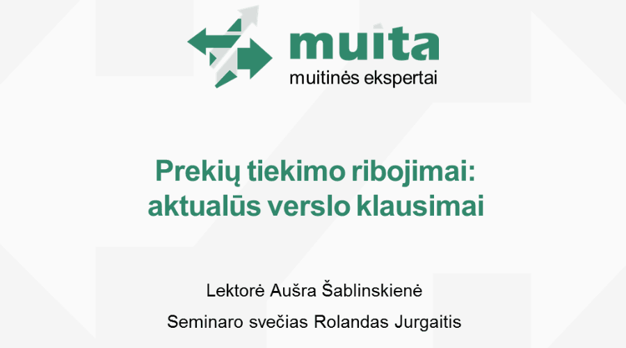 Prekių tiekimo ribojimai: aktualūs verslo klausimai