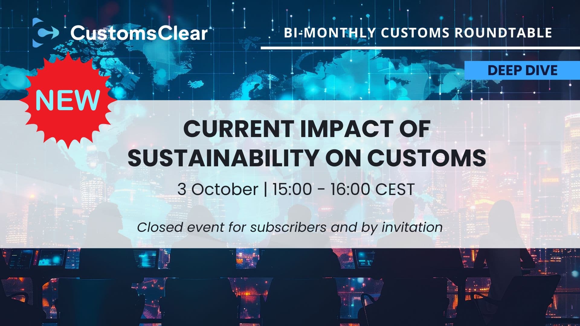 New! Customs roundtable on current impact of sustainability on customs