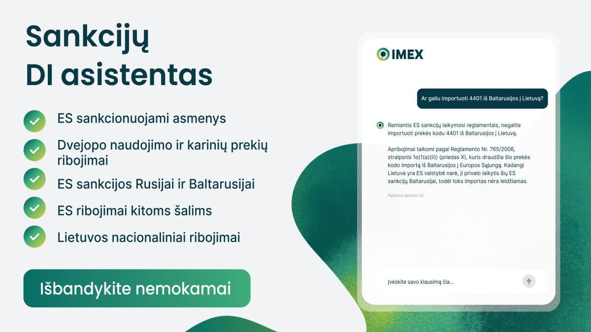 Sankcijų DI asistentas: nemokama 2 savaičių prieiga