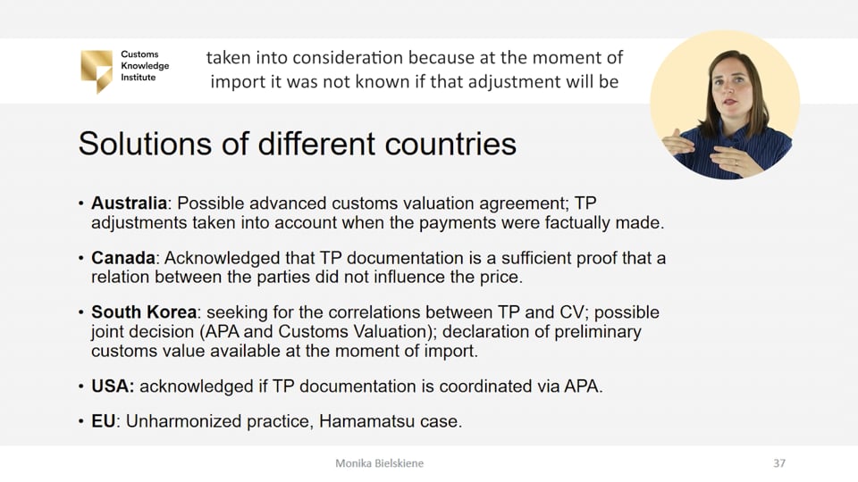 Customs valuation and transfer pricing adjustments